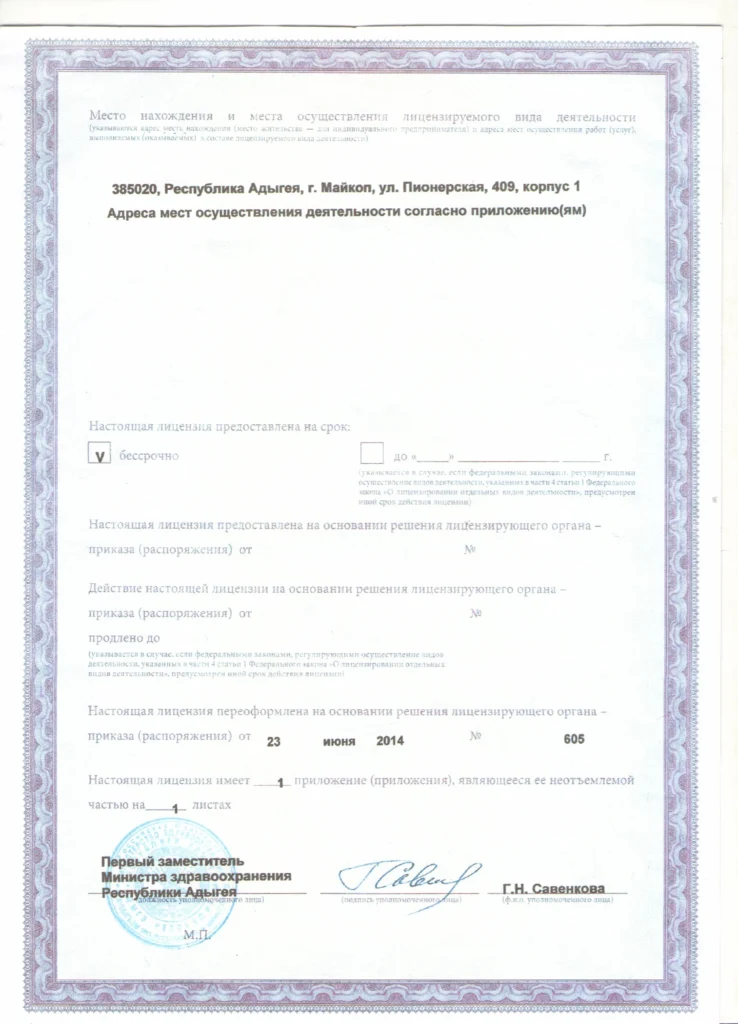 лицензия